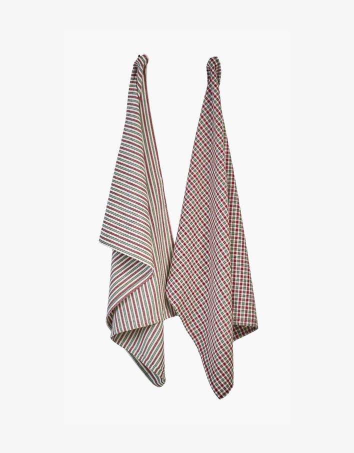 2-pack kökshanddukar röd - 50x70 cm röd - 1