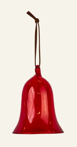 Glass bell julgransdekoration röd