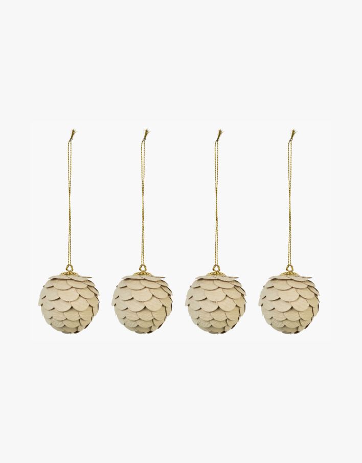 Julgransdekoration ljusbrun - 8 cm ljusbrun - 1