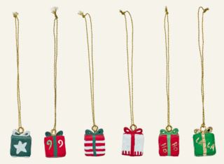Papergifts 6pk julgransdekoration multi