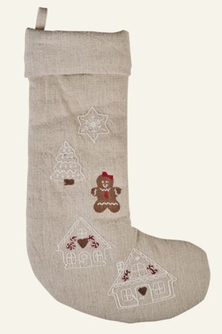 Gingerbread julstrumpa multi/beige
