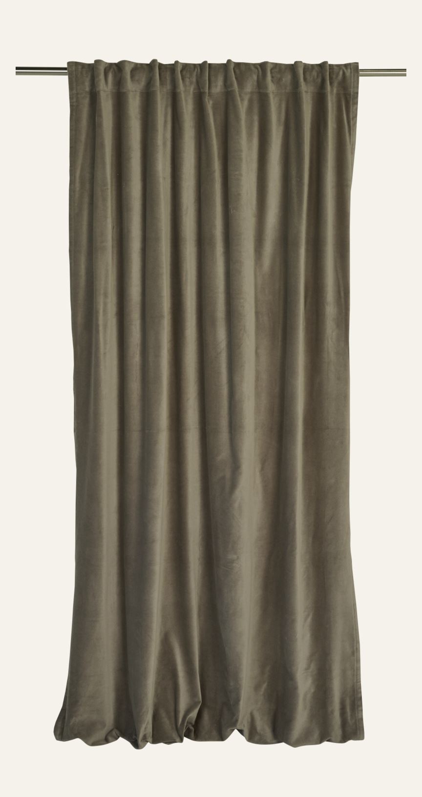 Andrea velour gardin taupe