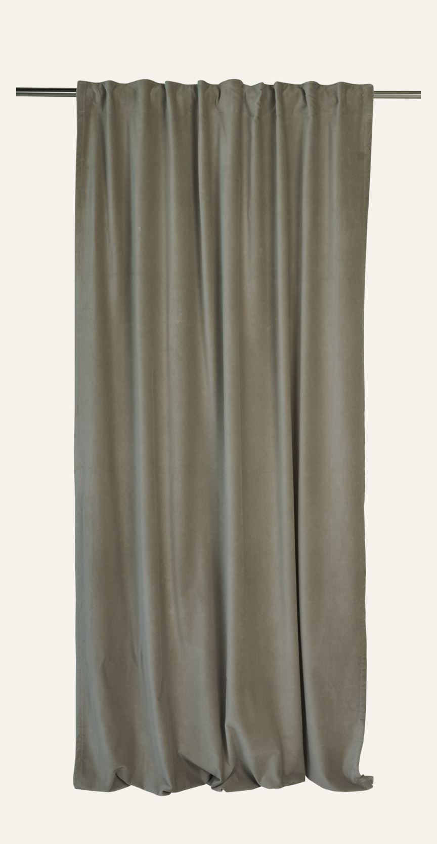 Andrea velour gardin ljusbeige