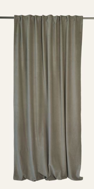 Andrea velour gardin ljusbeige