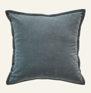 Andrea velour kuddfodral gråblå