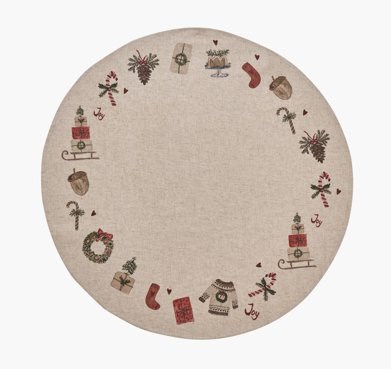 Julgransmatta multi/röd - ø100 cm multi/röd - 1