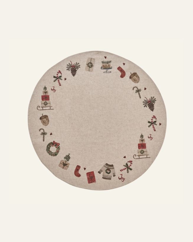 Julgransmatta multi/röd - ø100 cm multi/röd - 1