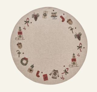 Cosy julgransmatta multi/röd