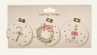 Christmas Feel presentetikett 12st offwhite