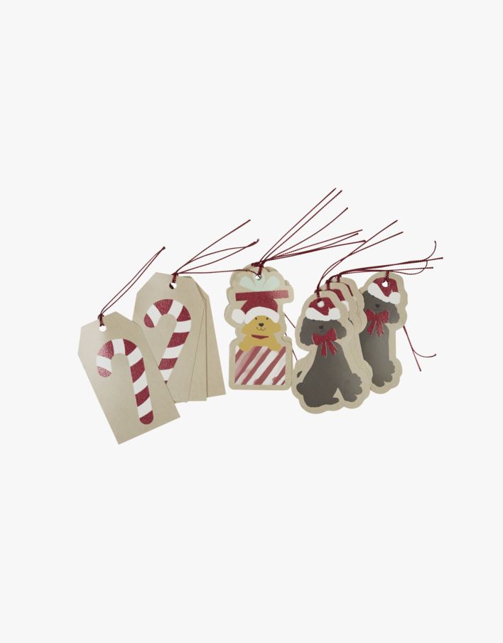 Presentetikett 12st natur - 9 cm natur - 1