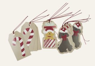 X-mas Dogs presentetikett 12st natur