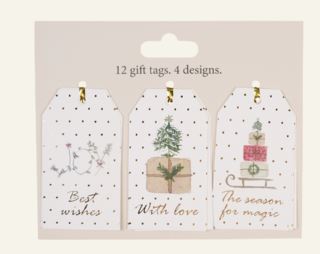 Joy presentetikett 12st vit