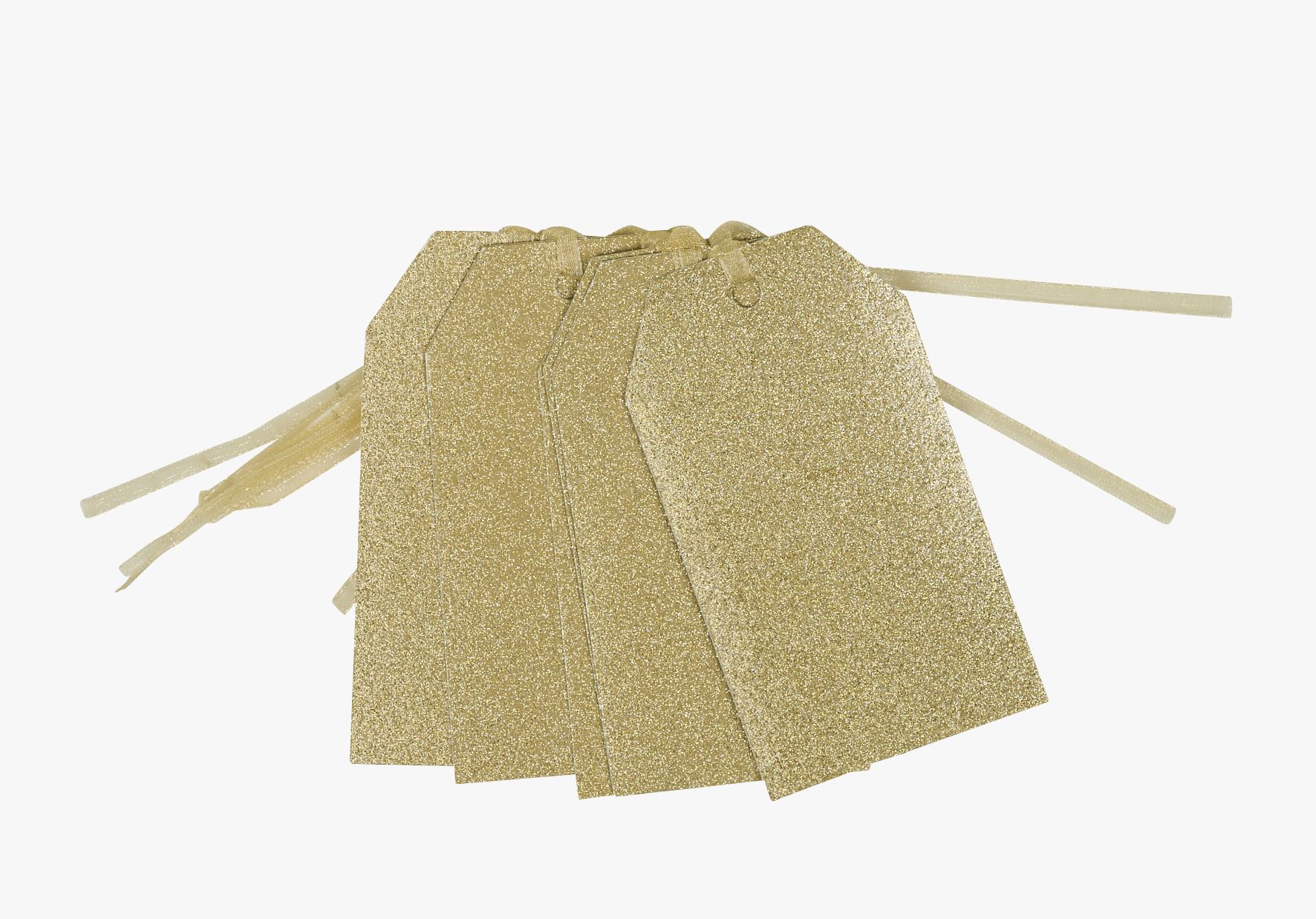 Presentetikett 6st guld - 5x9 cm guld - 1