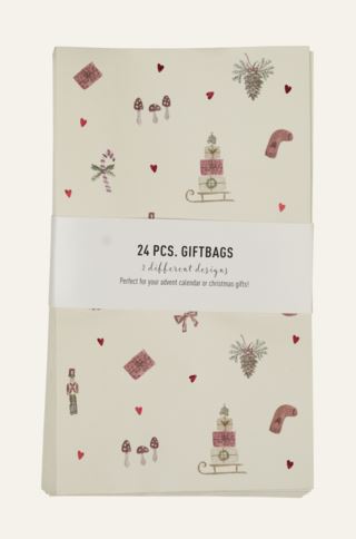 Nostalgia kalenderpåsar, 24 st. multi/röd