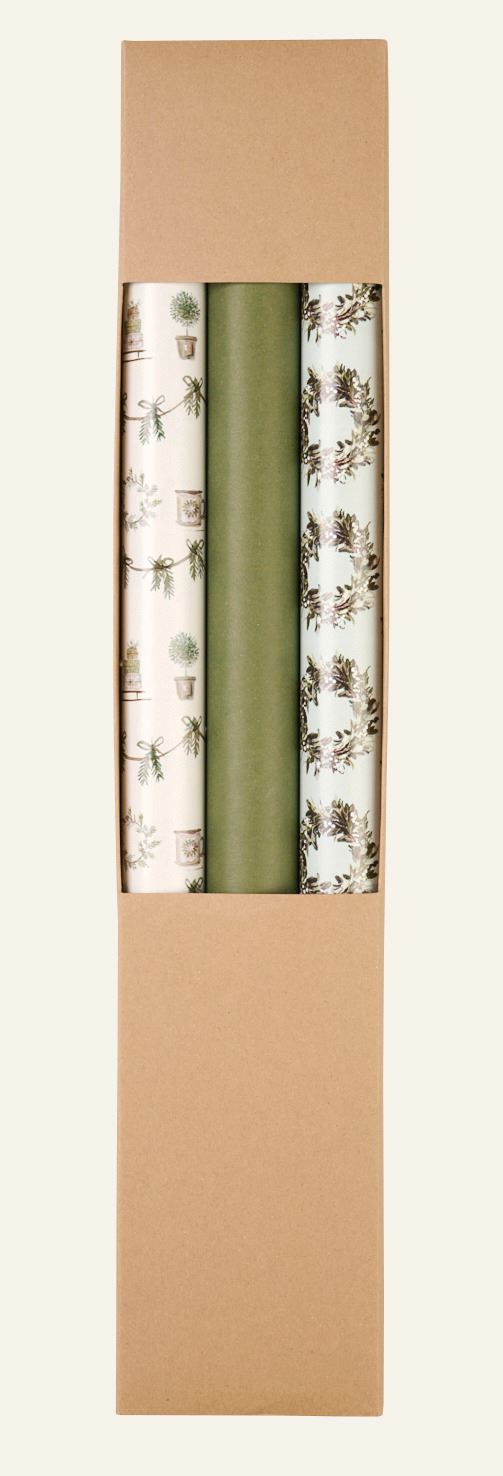 Presentpapper multi/grön - 56cm x 4m multi/grön - 1