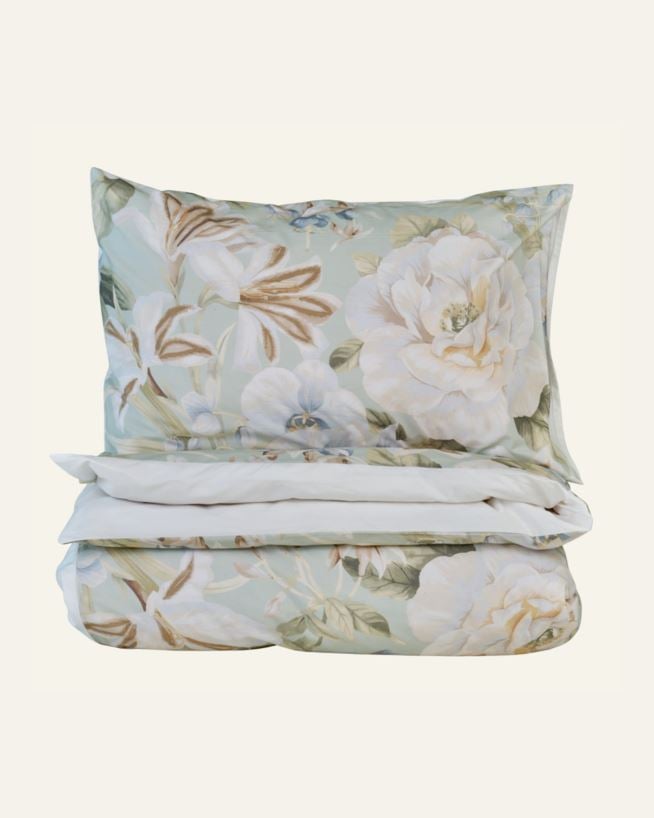 Påslakanset i percale multi/grön - 150x210 cm/50x60 cm multi/grön - 1