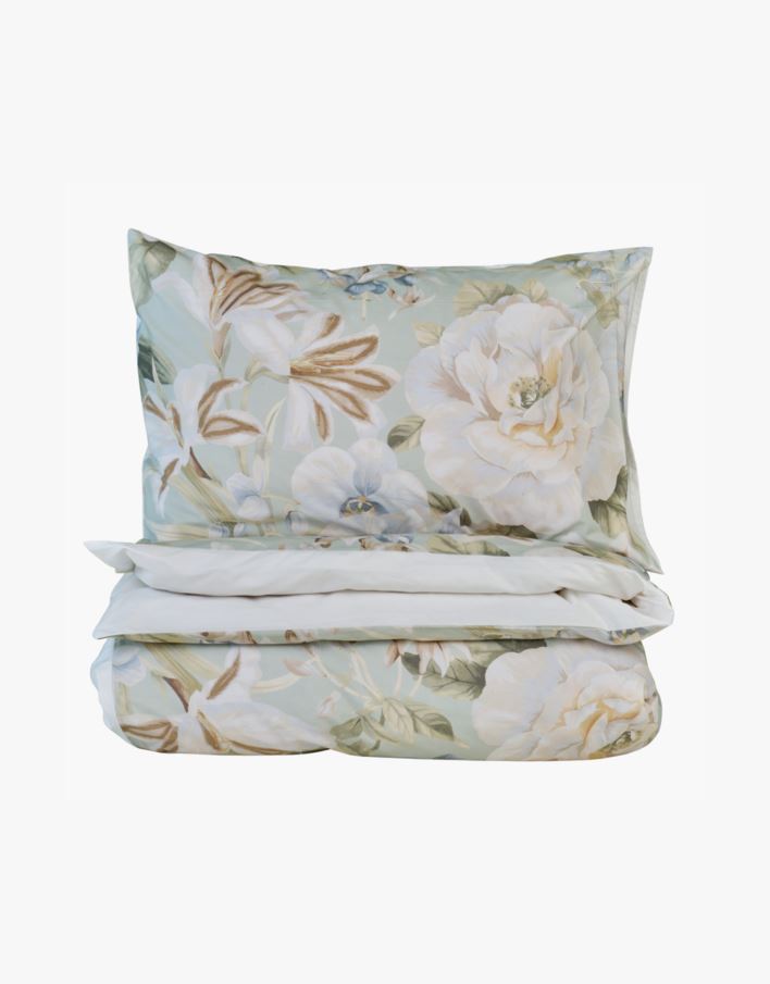 Påslakanset i percale multi/grön - 150x210 cm multi/grön - 1