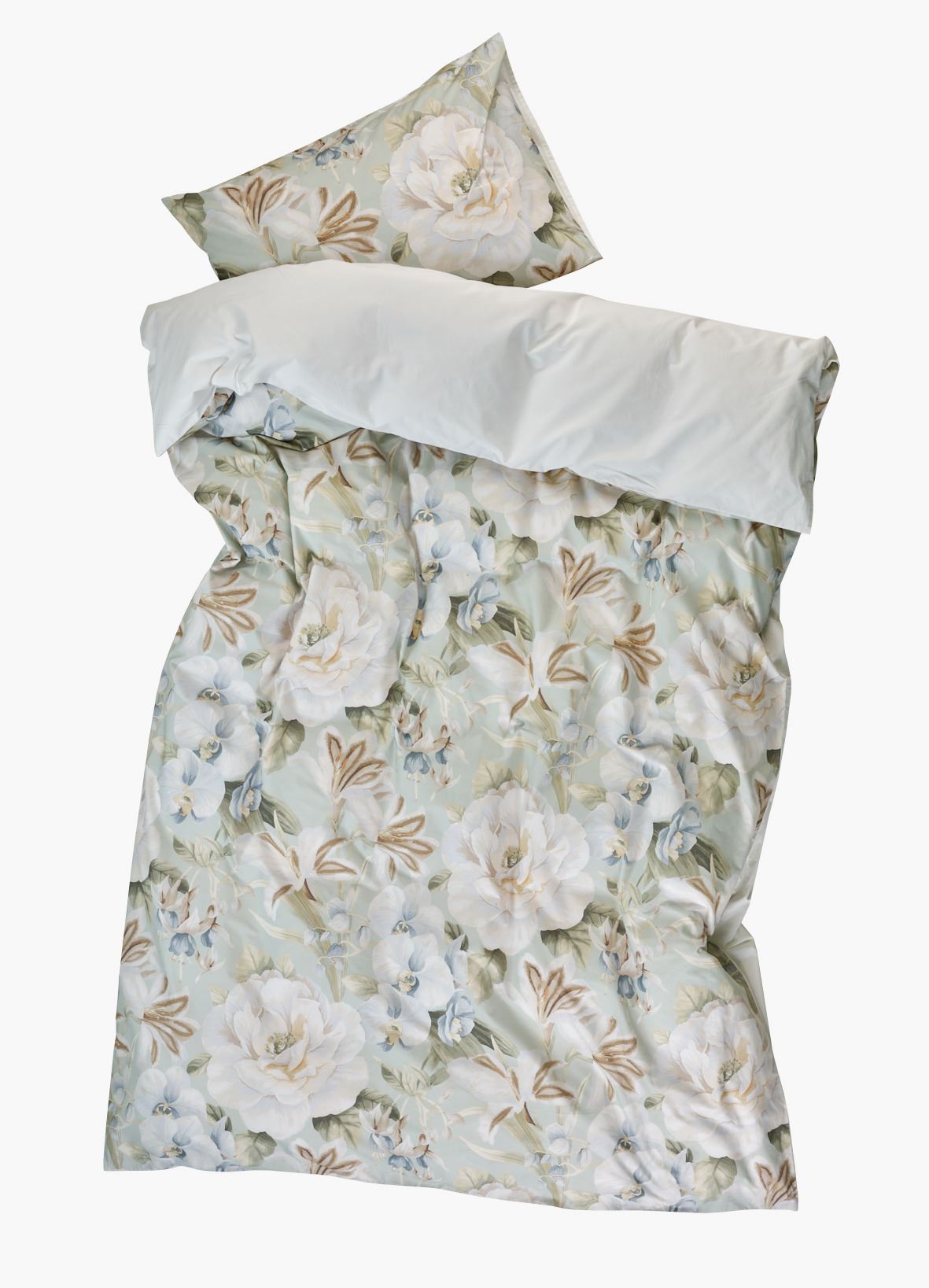 Påslakanset i percale multi/grön - 2