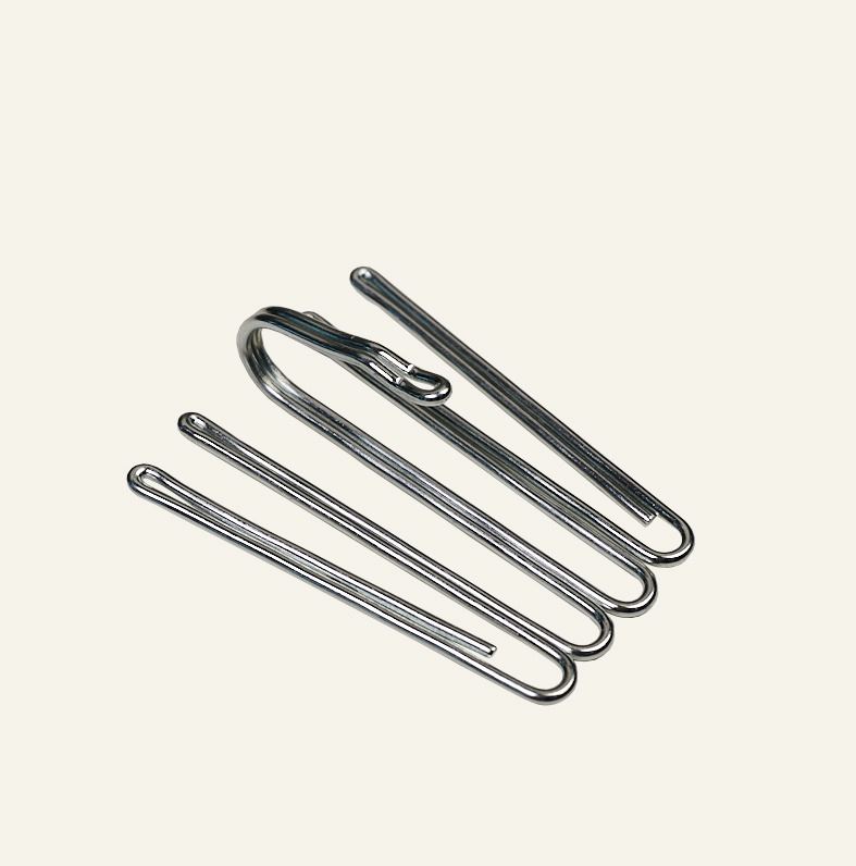 Gardinkrokar, höga stål - 2