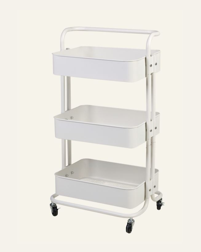 Vagnbord vit - 44x36x83 cm vit - 1