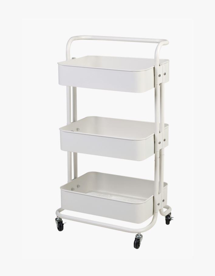 Vagnbord vit - 44x36x83 cm vit - 1