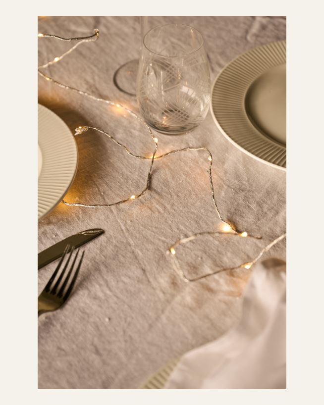 Led-ljusslinga silver - 390 cm silver - 1