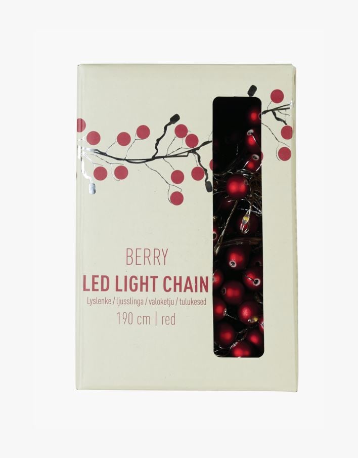 Led-ljusslinga röd - 190 cm röd - 1