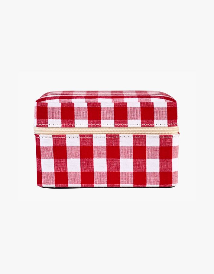 Smyckeskrin med dragkedja röd - 11x11 cm röd - 1