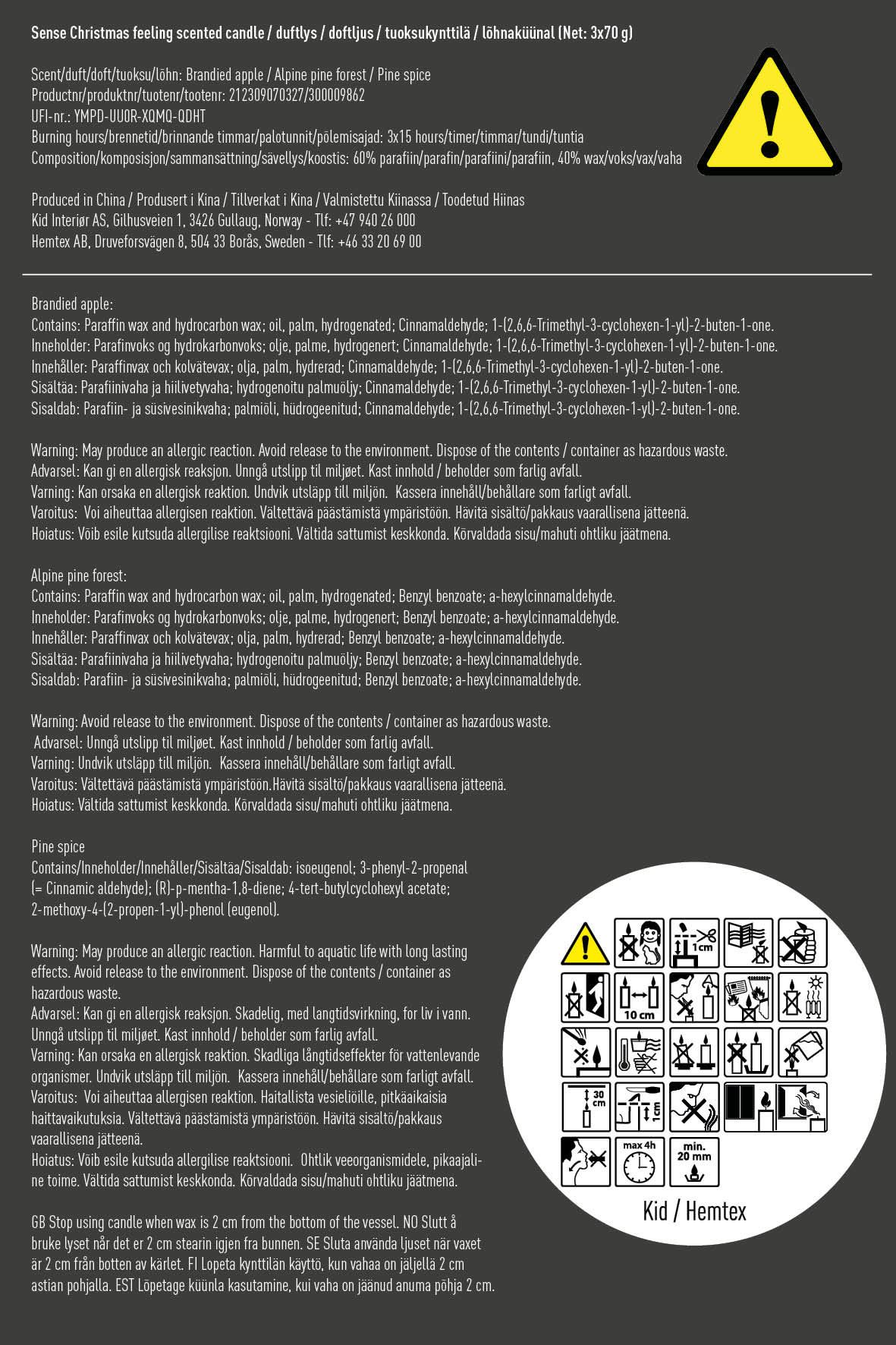Doftljus multi/röd - 2