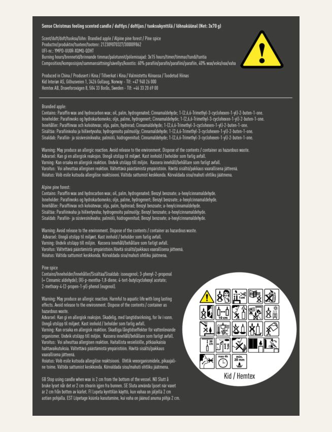Doftljus multi/röd - 2
