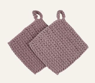 Rosa bandet grytlappar rosa