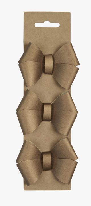 Paper bow presentdekoration brons