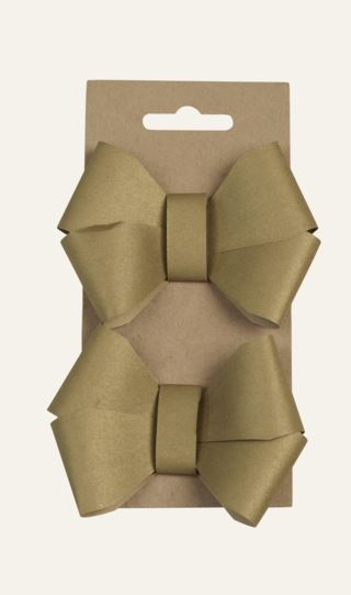 Paper bow presentdekoration guld