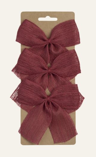 Jute bow presentdekoration röd