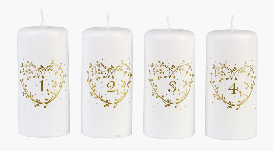 Adventsljus guld - 10 cm ø4 guld - 1