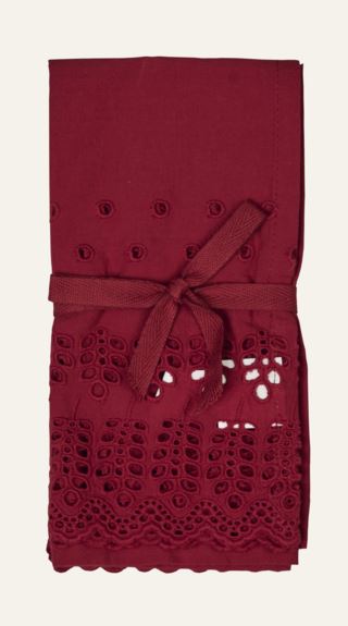 Anina tygservett röd