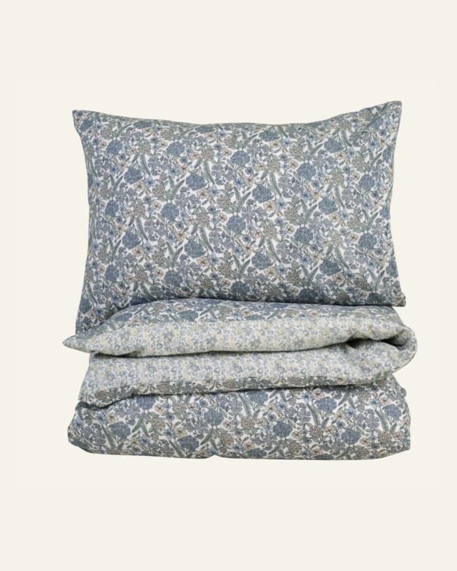 Påslakanset i flanell multi/blå - 150x210 cm multi/blå - 1