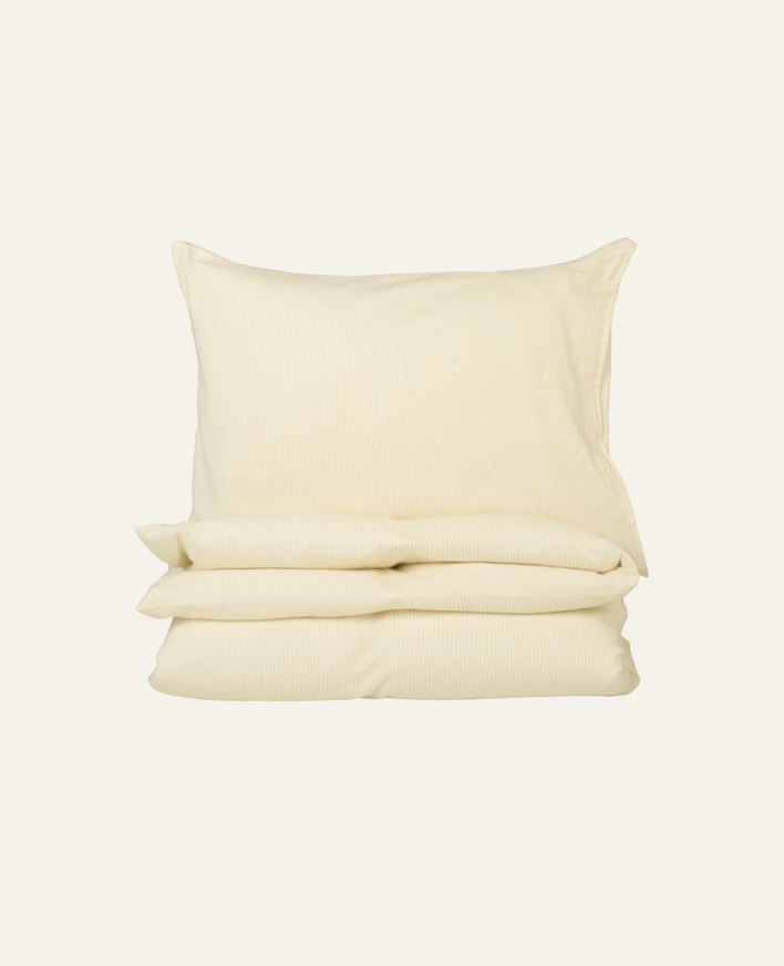 Påslakanset i flanell gul - 150x210 cm/50x60 cm gul - 1