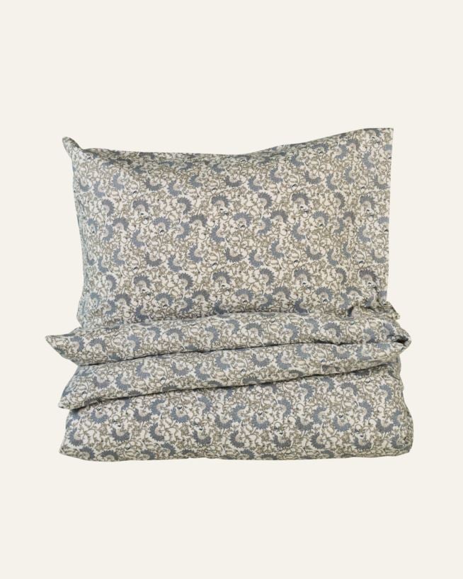 Påslakanset i flanell multi/blå - 150x210 cm/50x60 cm multi/blå - 1