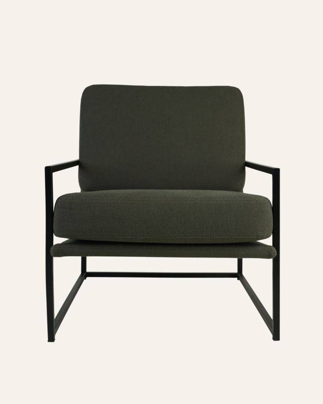 Fåtölj olivgrön - 66x86x78 cm olivgrön - 1