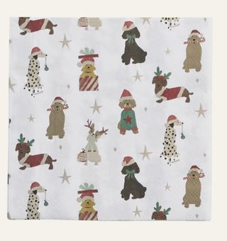 Xmas dogs pappersservetter multi/beige