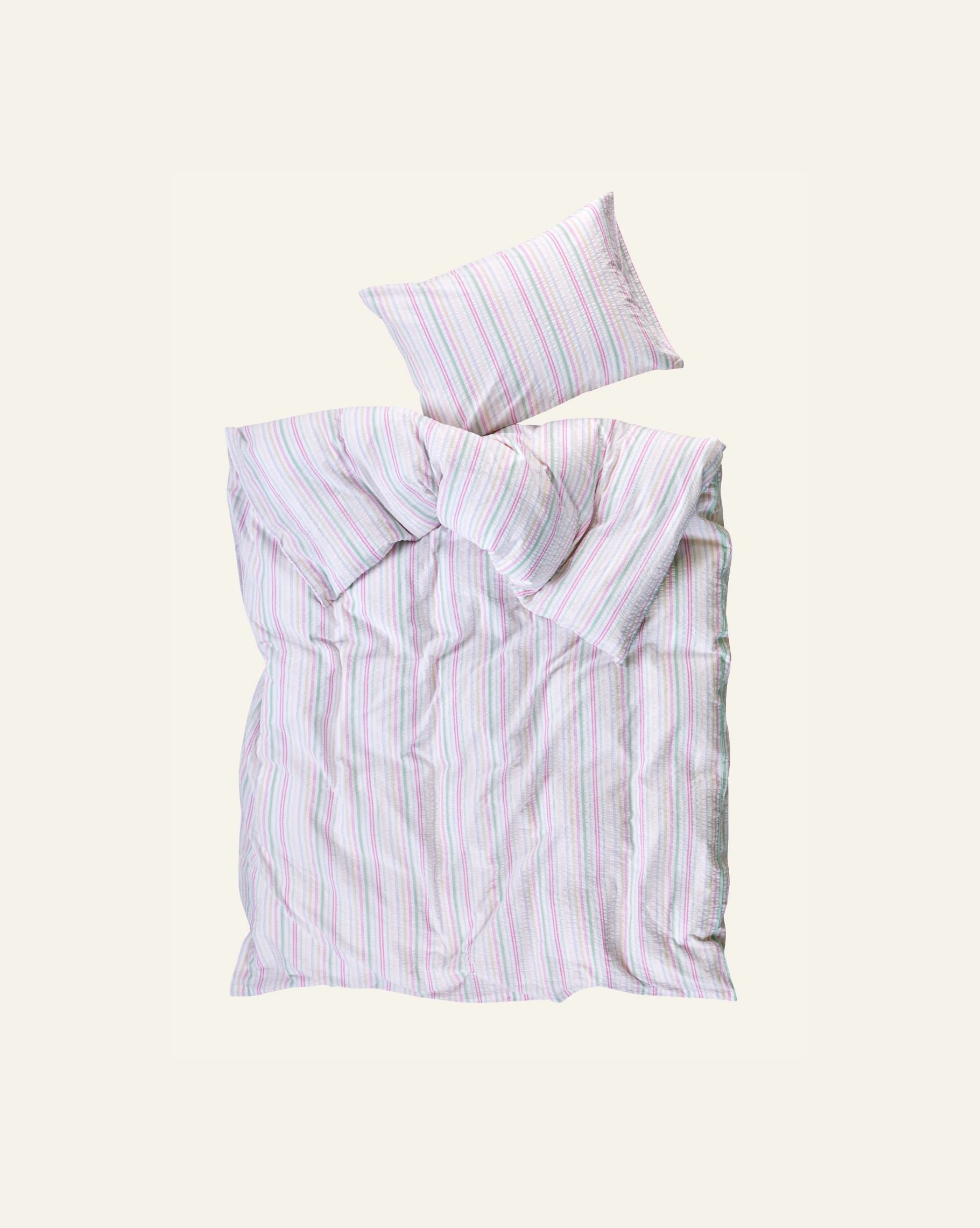 Påslakanset i garnfärgad bäckebölja multi - 3