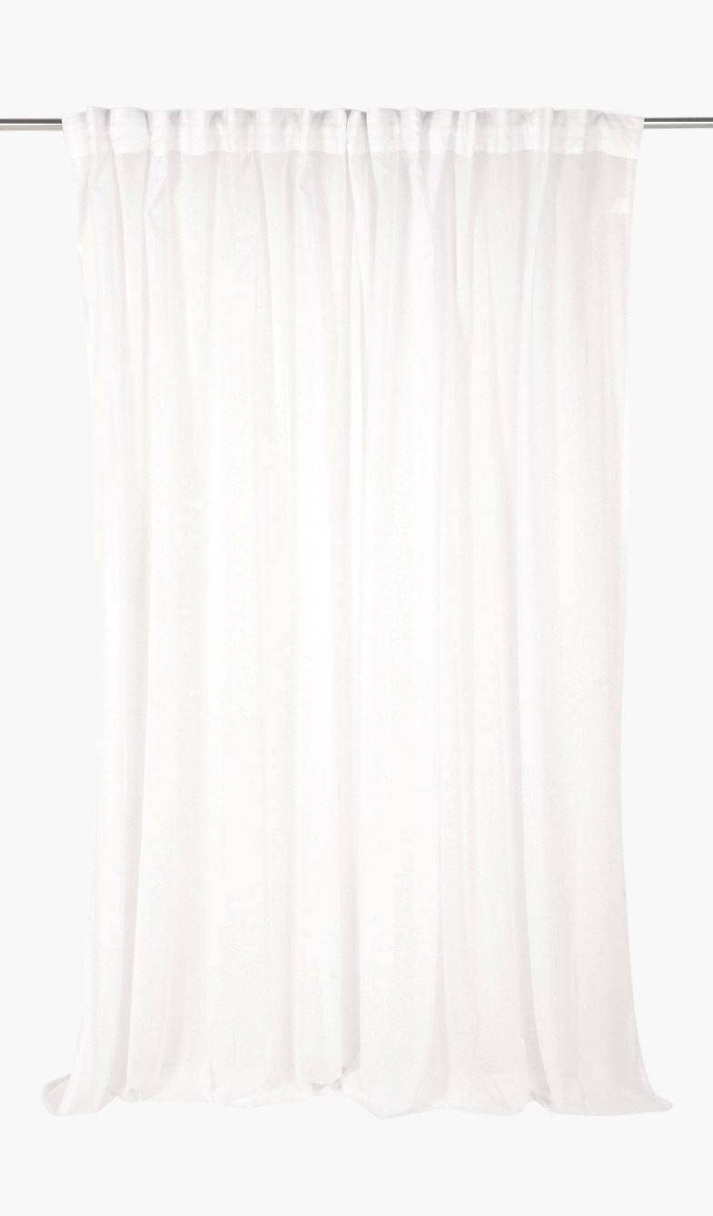 Extra bred linnegardin vit - 240x300 cm vit - 1