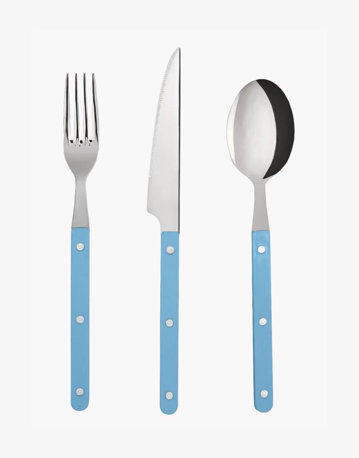 Bestick i 3 delar blå - 3 stk blå - 1
