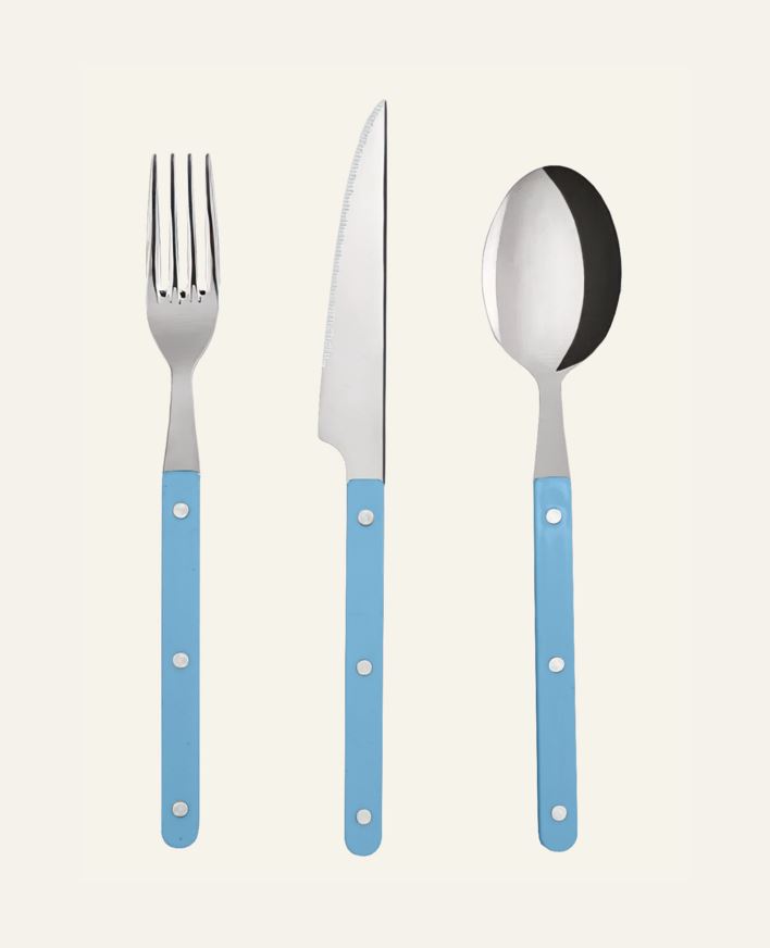 Bestick i 3 delar blå - 3 stk blå - 1