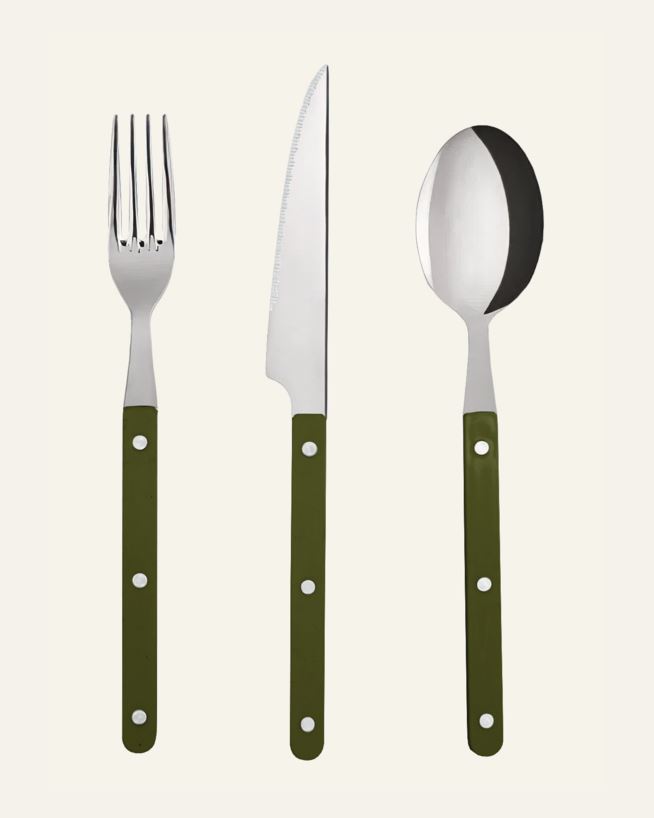 Bestick i 3 delar grön - 3 stk grön - 1