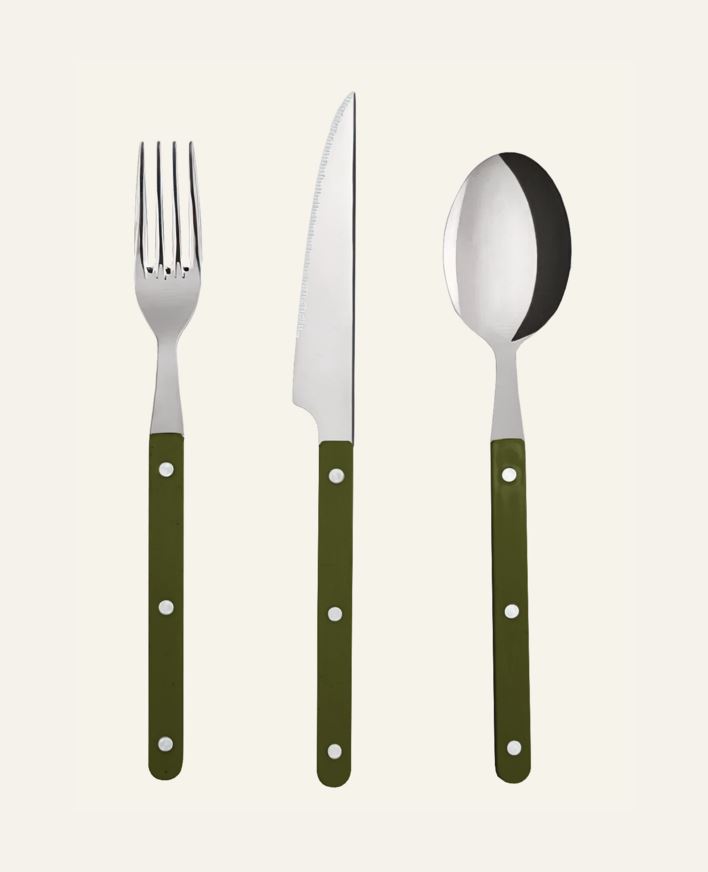 Bestick i 3 delar grön - 3 stk grön - 1