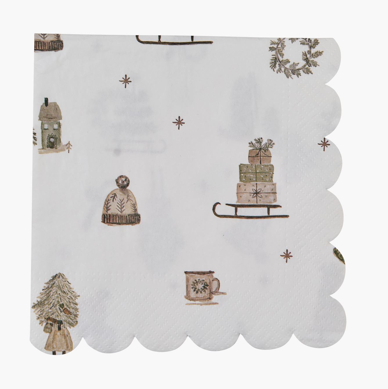 Pappersservetter grön - 33x33 cm grön - 1