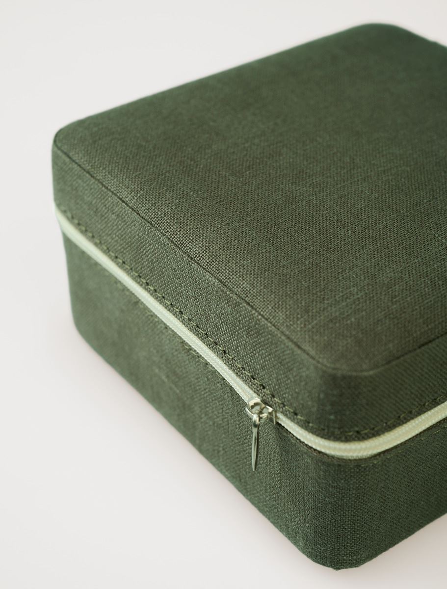 Smyckeskrin med dragkedja olivgrön - 3