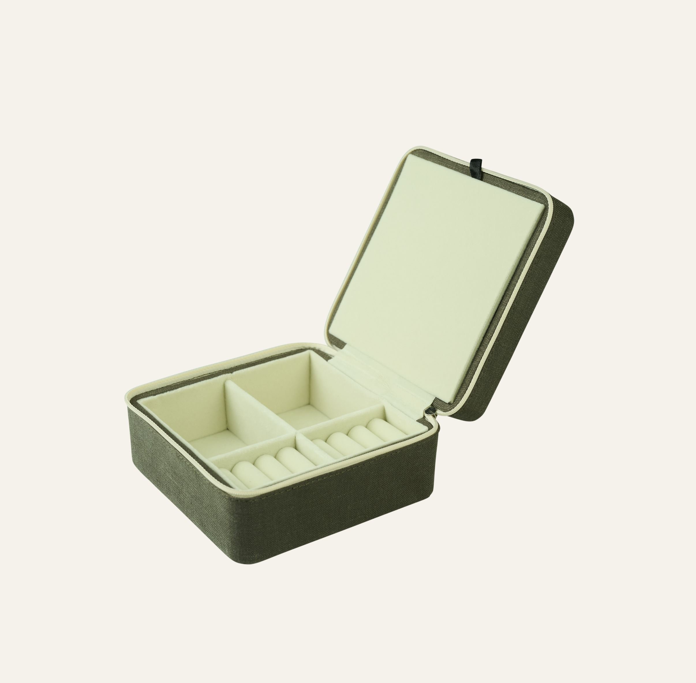 Smyckeskrin med dragkedja olivgrön - 2